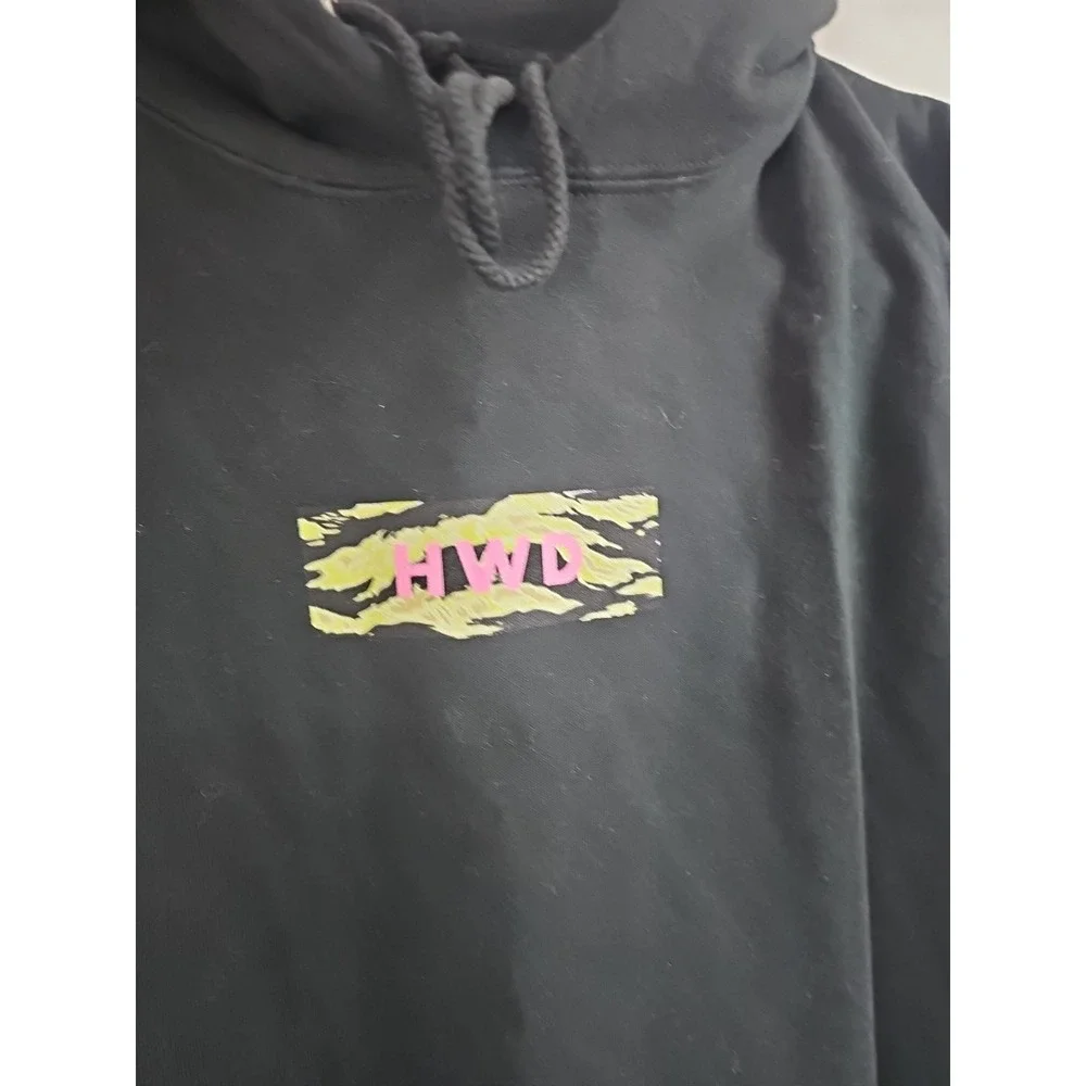 Rare HWD Halfway Dead Hoodie  Multicolored Printed on chest Size Large - Picture 2 of 8